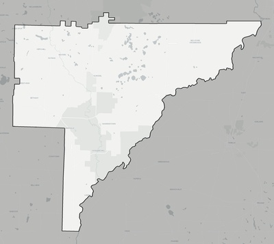 Baker County GA county basemap context