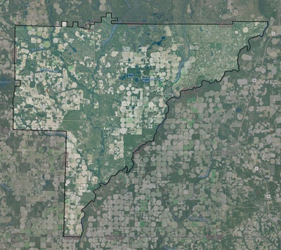 Baker County GA USGS imagery and topo map