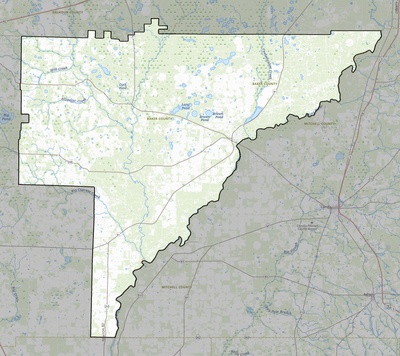 Baker County GA USGS topo map