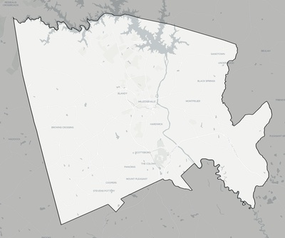Baldwin County GA county basemap context