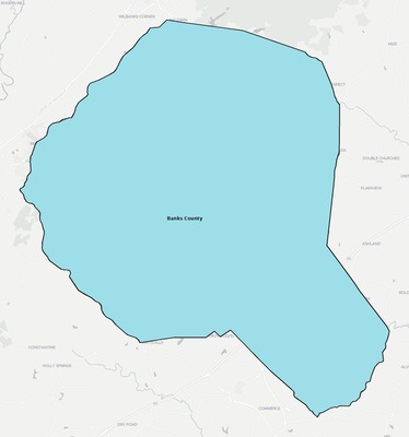 Banks County GA school district boundaries map