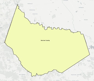 Barrow County GA school district boundaries map