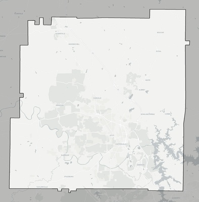 Bartow County GA county basemap context
