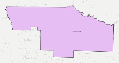 Ben Hill County GA school district boundaries map