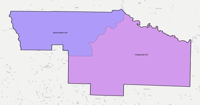 Ben Hill County GA townships and subdivisions map