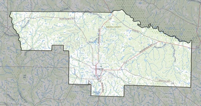 Ben Hill County GA USGS topo map