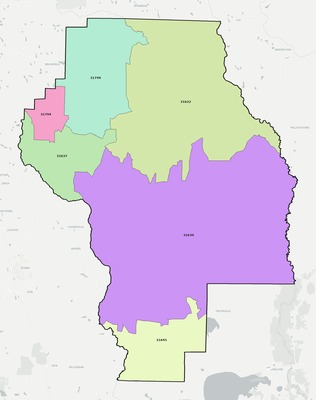 Berrien County GA ZIP code boundaries map