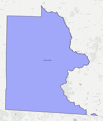 Brooks County GA school district boundaries map