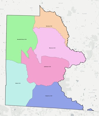 Brooks County GA townships and subdivisions map