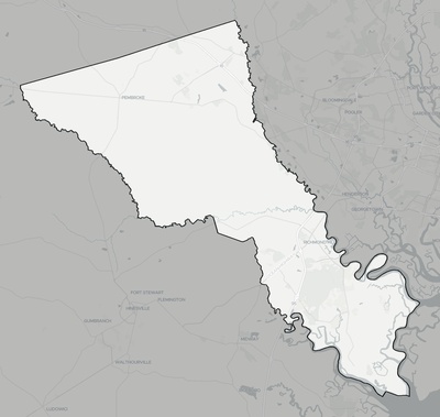 Bryan County GA county basemap context