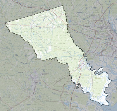 Bryan County GA USGS topo map