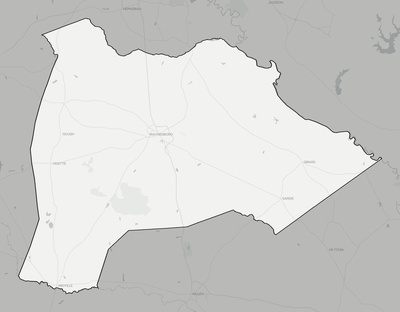 Burke County GA county basemap context