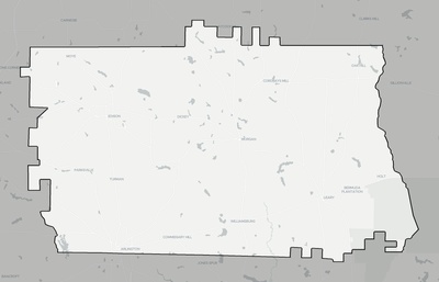 Calhoun County GA county basemap context
