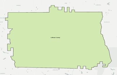 Calhoun County GA school district boundaries map