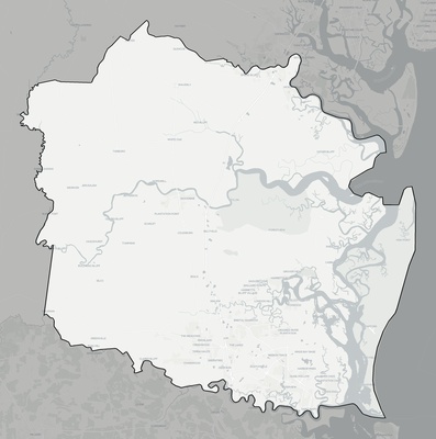 Camden County GA county basemap context