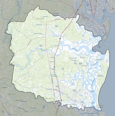 Camden County GA USGS topo map