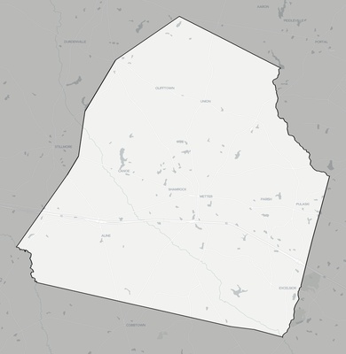 Candler County GA county basemap context