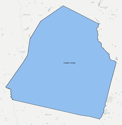 Candler County GA school district boundaries map