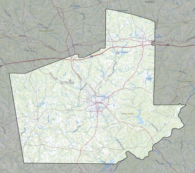 Carroll County GA USGS topo map