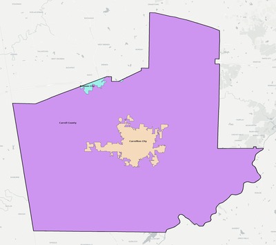 Carroll County GA school district boundaries map