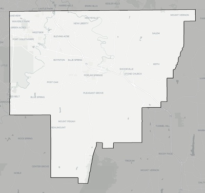 Catoosa County GA county basemap context