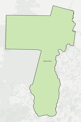 Charlton County GA school district boundaries map