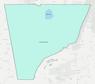 Chattooga County GA school district boundaries map
