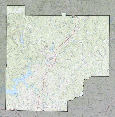 Cherokee County GA USGS topo map