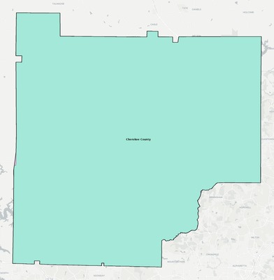 Cherokee County GA school district boundaries map