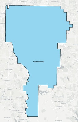 Clayton County GA school district boundaries map