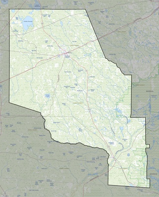 Clinch County GA USGS topo map