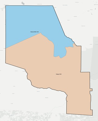 Clinch County GA townships and subdivisions map