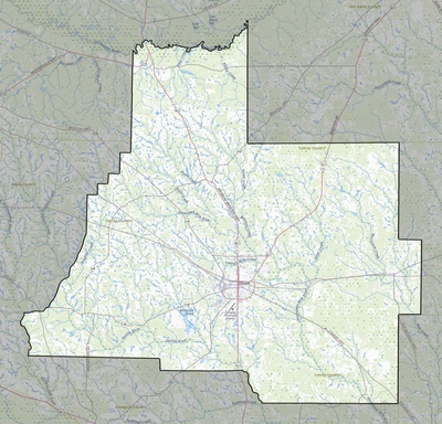Coffee County GA USGS topo map