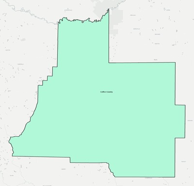 Coffee County GA school district boundaries map