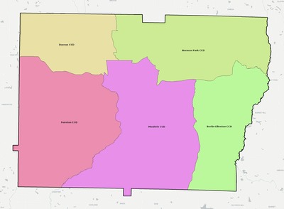 Colquitt County GA townships and subdivisions map