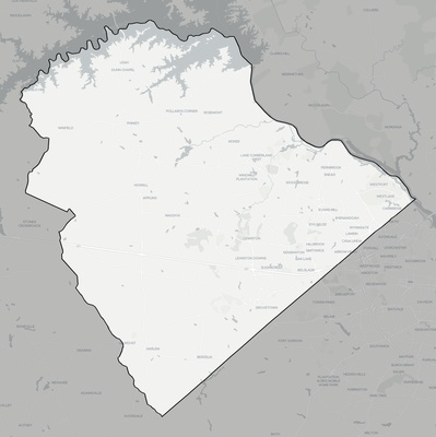 Columbia County GA county basemap context