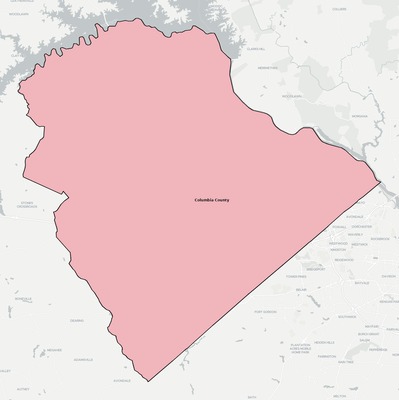 Columbia County GA school district boundaries map