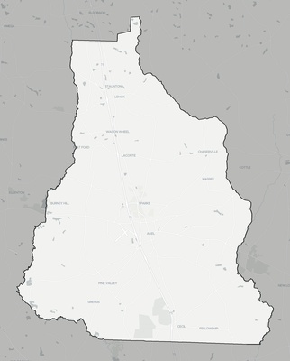 Cook County GA county basemap context