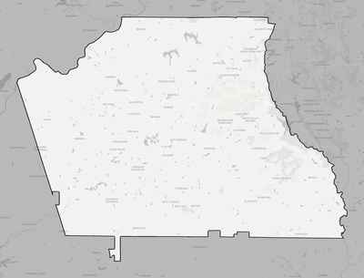 Coweta County GA county basemap context