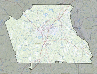 Coweta County GA USGS topo map