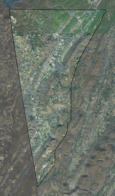 Dade County GA USGS imagery and topo map