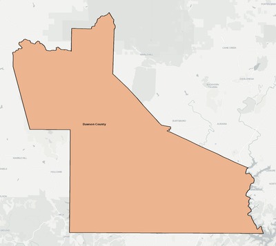 Dawson County GA school district boundaries map