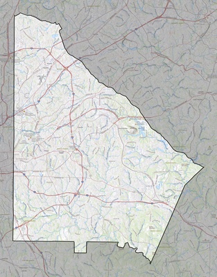 DeKalb County GA USGS topo map