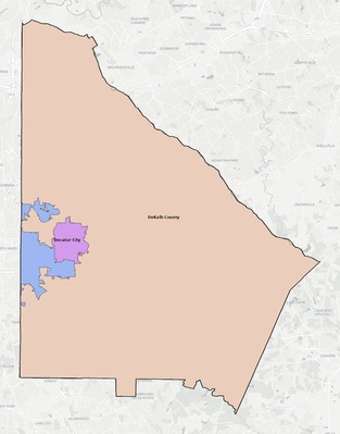 DeKalb County GA school district boundaries map