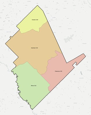 Dodge County GA townships and subdivisions map