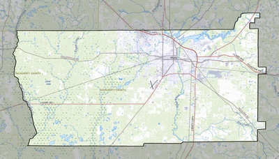Dougherty County GA USGS topo map