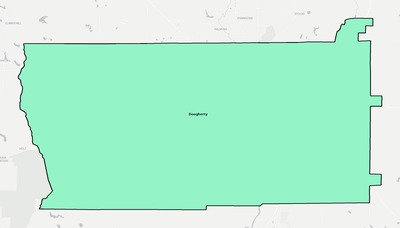 Dougherty County GA school district boundaries map