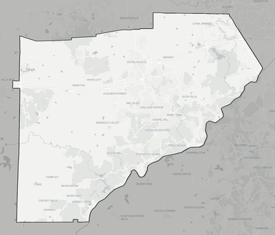 Douglas County GA county basemap context