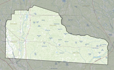 Echols County GA USGS topo map
