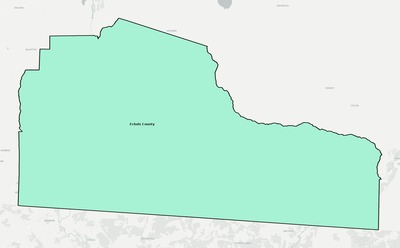 Echols County GA school district boundaries map
